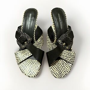 Donald J Pliner Villa Buckle Leather Sandals Heels